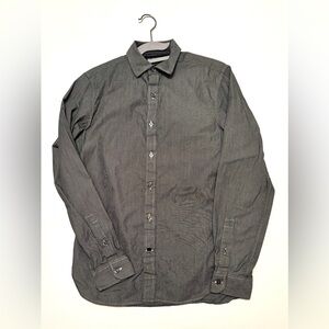 American Eagle Slim Fit Pinstripe Button Down Clean Girl Y2K XS